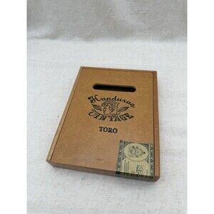 Vintage Honduras Vintage Toro Wooden Cigar Box Sliding Lid Trinket Storage
